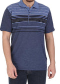 Polo μπλουζάκι jersey 100%βαμβάκι,Ruf με ψιλές ρίγες Μπλε και Γαλάζιο ,τσέπη
