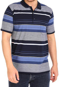 Polo μπλουζάκι jersey 100%βαμβάκι,Ριγέ με Μπλε,Γκρι και Γαλάζιο, ,τσέπη