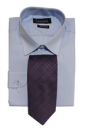 Γραβάτα LANCETTI 100% silk Μπλε μωβ