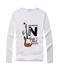 tshirt Λευκό, κιθάρα, μακρύ
