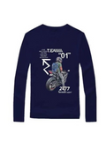 Blue tshirt moto