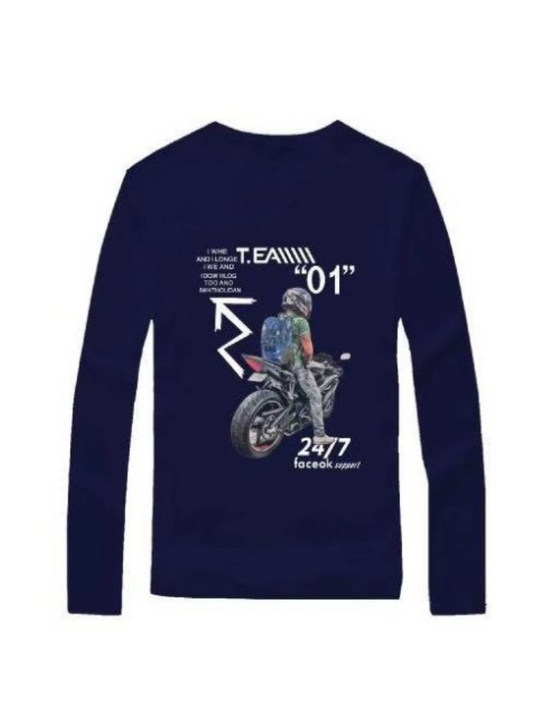 Blue tshirt moto