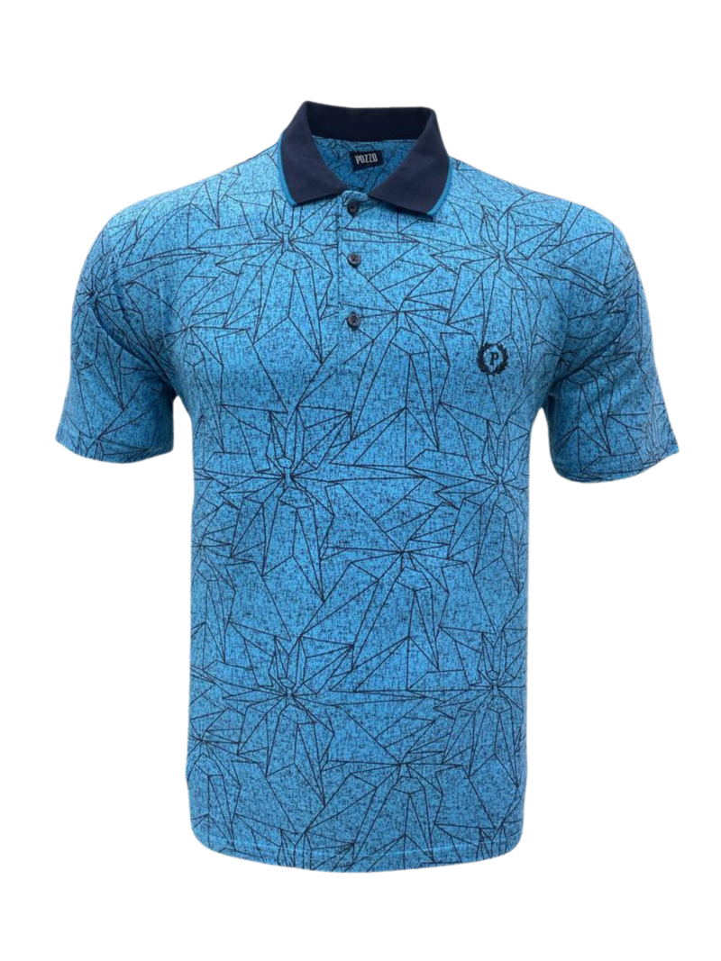 Polo μπλουζάκι εμπριμέ cotton Lykra
