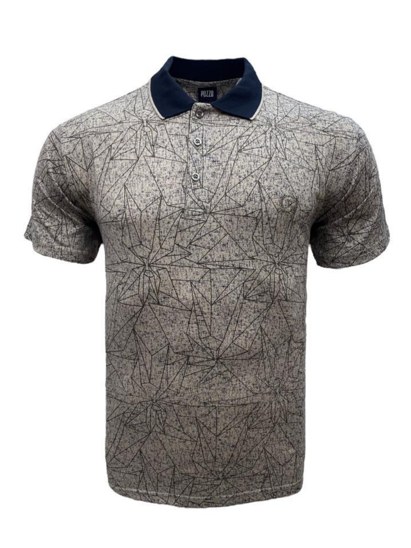 Polo μπλουζάκι εμπριμέ cotton Lykra