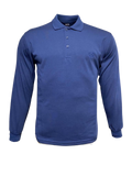 Μπλούζα polo Jersey Μακρύ μανίκι σε regular εφαρμογή σε Μπλε χρώμα
