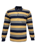 Polo Ριγέ Μπεζ Γκρι Μαύρο 100%cotton