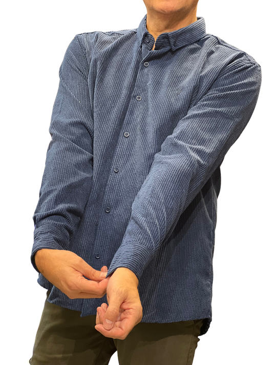 Ανδρικό πουκάμισο corduroy 100% Cotton χωρίς τσέπες