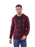 Ζακέτα πουκάμισο με κουκούλα 100% Wool