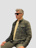 Overshirt πουκάμισο-φανέλα καρό 100%Wool
