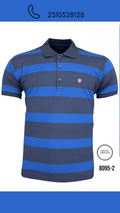 Polo pique Ριγέ Μπλε με Ηλεκτρίκ