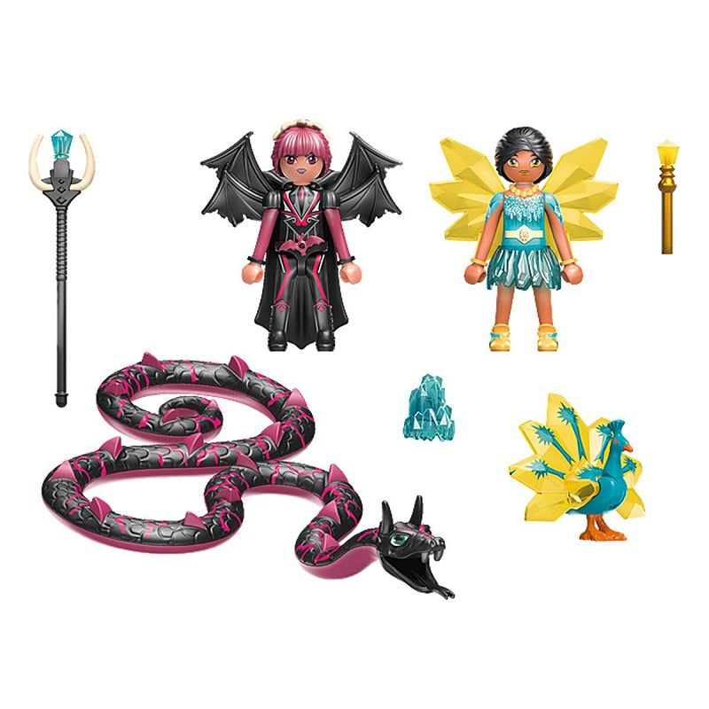 Crystal Fairy και Bat Fairy με μαγικά ζώα