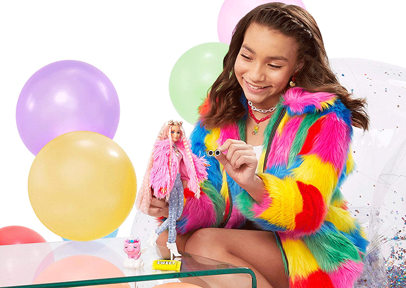 Barbie Extra Fluffy Pink Jacket (GRN28)