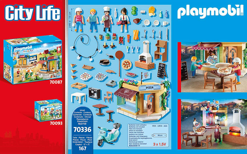 Playmobil City Life: Pizzeria With Garden Restaurant 70336
