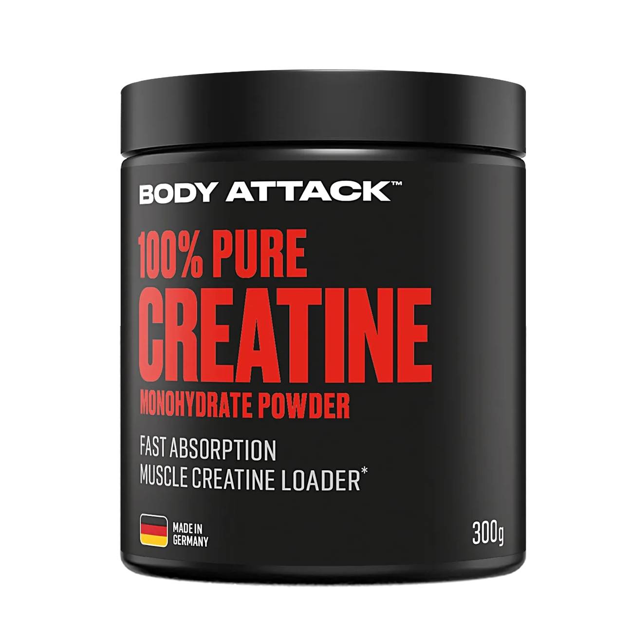 Body Attack 100% Pure Creatine Μονοϋδρική Κρεατίνη Unflavoured 300gr
