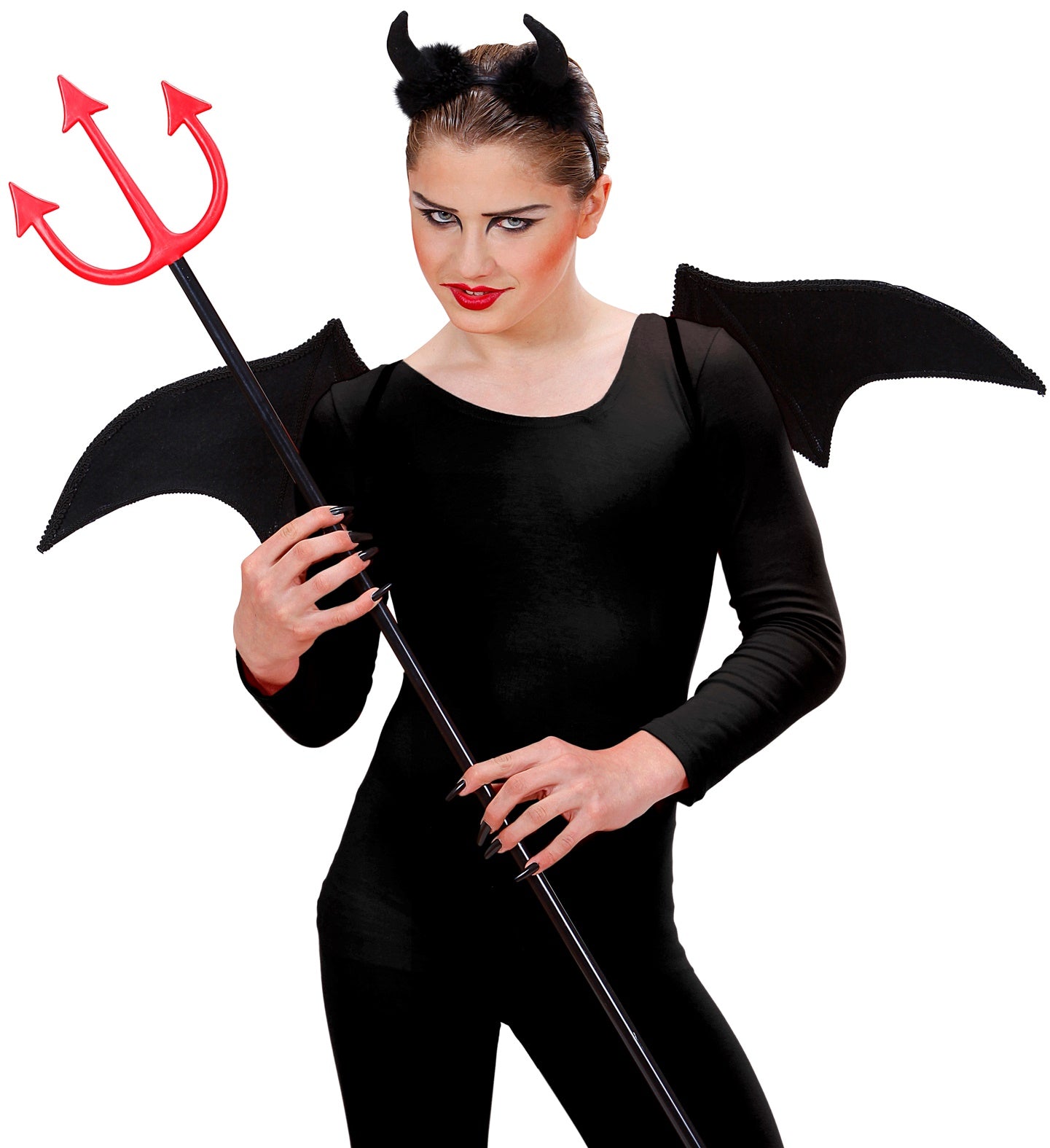 Black Devil Σετ Φτερά και Στέκα με Κέρατα