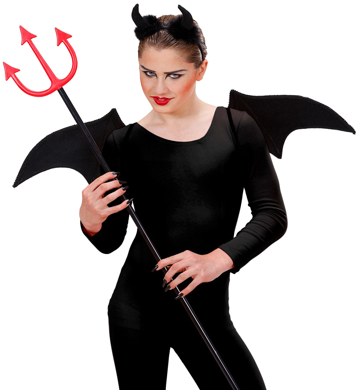 Black Devil Σετ Φτερά και Στέκα με Κέρατα