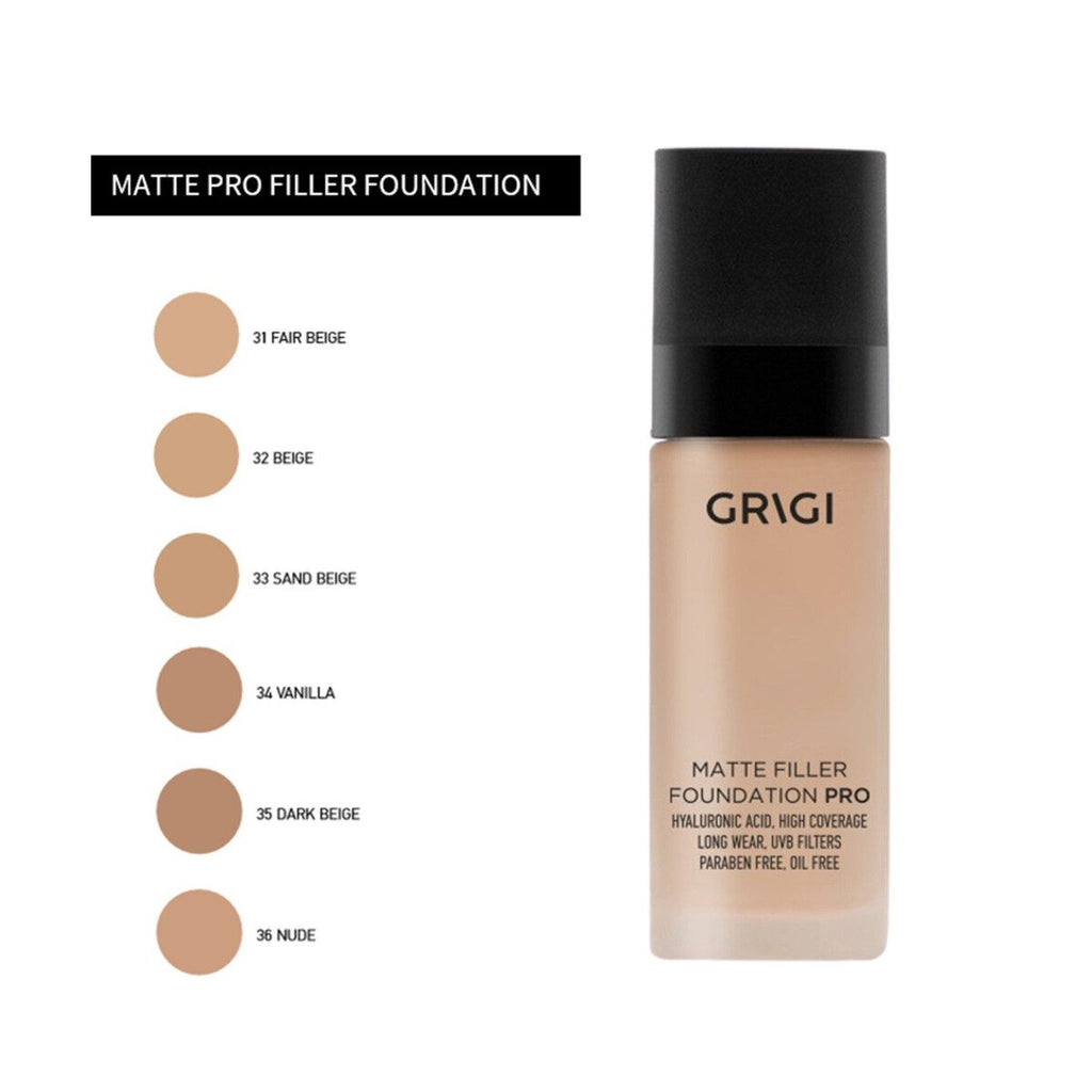 GRIGI MATTE PRO FILLER FOUNDATION 30ml 32 BEIGE
