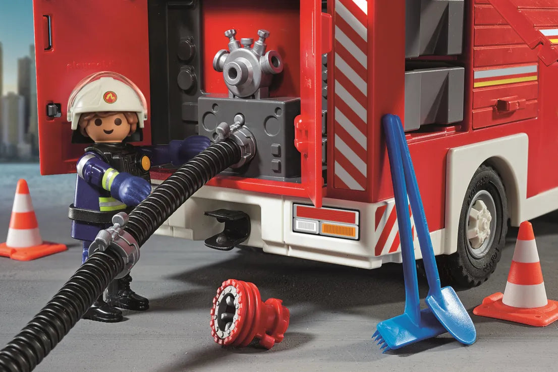 Playmobil Αρχηγείο Και Όχημα Πυροσβεστικής