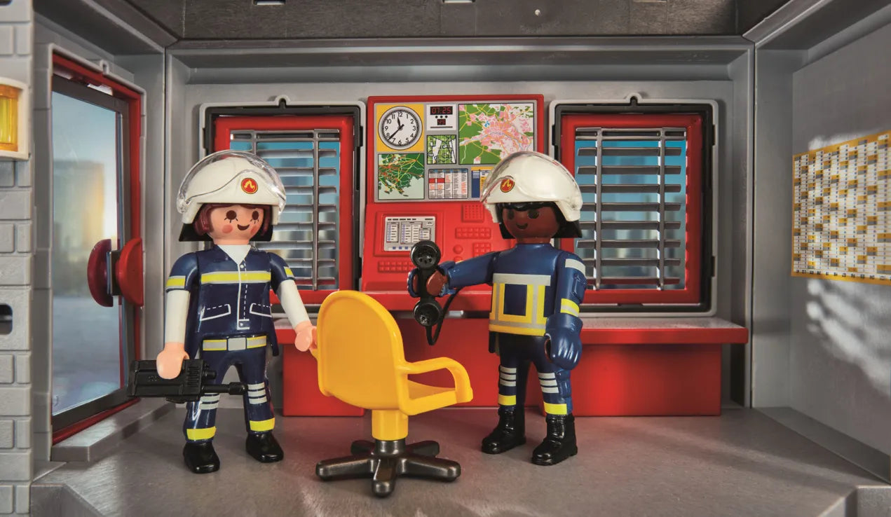Playmobil Αρχηγείο Και Όχημα Πυροσβεστικής