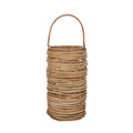 Ψάθινο Φυσικό Φανάρι με Γυάλα Φ30x50εκ.