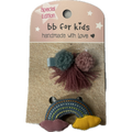 bb Klostermann Παιδικά Κοκαλάκια Handmade clips (Ουράνιο τόξο & pompom)