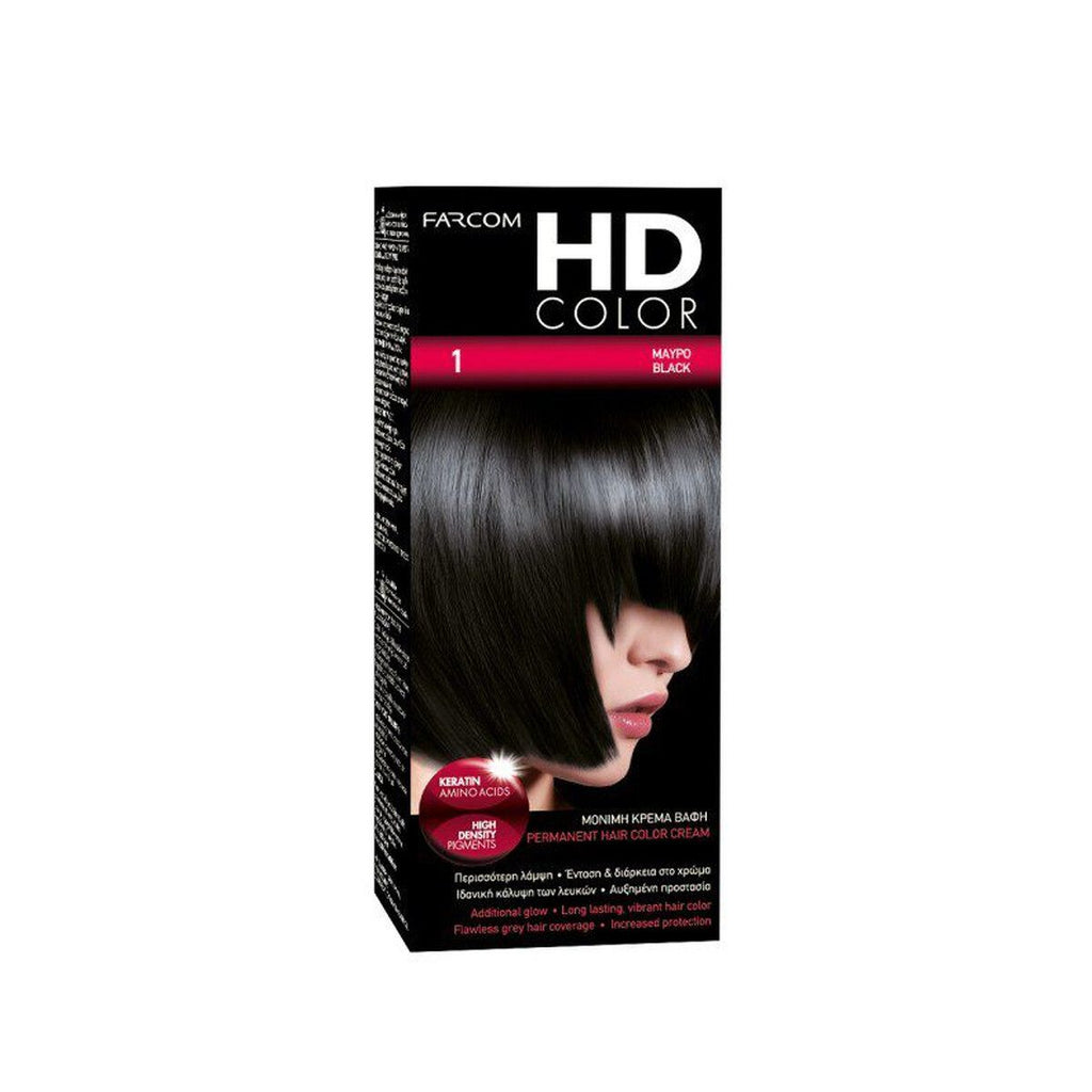 FARCOM HD COLOR ΣΕΤ ΒΑΦΗΣ 60ML 1 BLACK