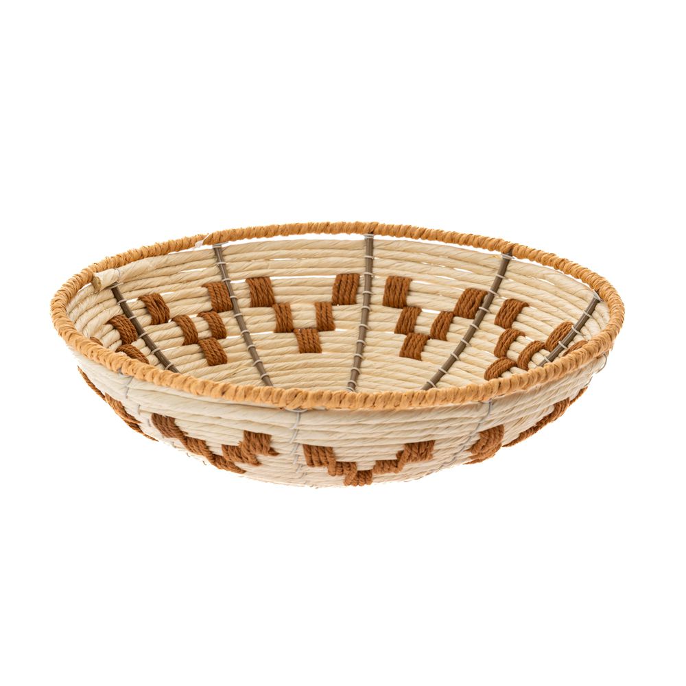 Boho Πιατέλα από Φυσικά Υλικά 30x8εκ. Στρόγγυλη Μπεζ/Καφέ