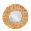 Boho Καθρέφτης με Raffia Φ40εκ.