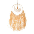 Boho Μακραμέ Deco Κρεμαστό με Raffia 30x72εκ.