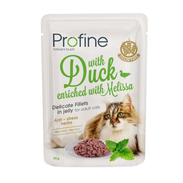 Profine Delicate Fillets Duck In Jelly Φακελάκια Γάτας Με Πάπια 85gr