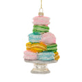 Πολύχρωμα Γυάλινα Macaron Κρεμαστό Στολίδι 8x8x14εκ.