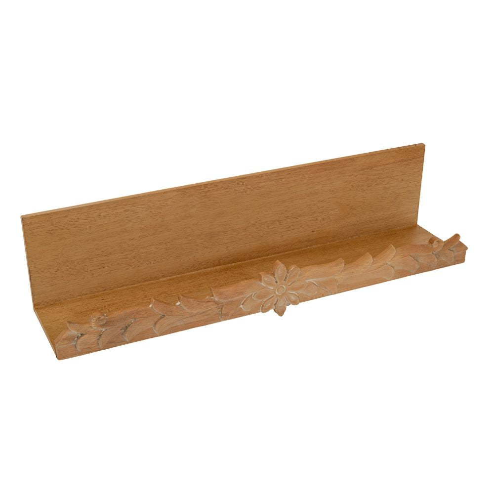 Ξύλινο Ραφάκι Τοίχου 60x14x14εκ.