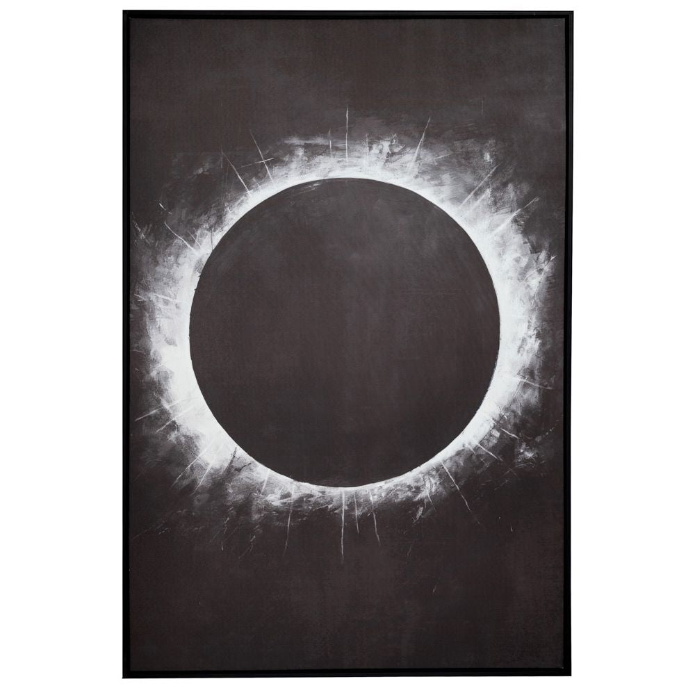 Eclipse Ασημοτυπία σε Τυπωμένο Καμβά με Μαύρη Κορνίζα 83x123εκ.