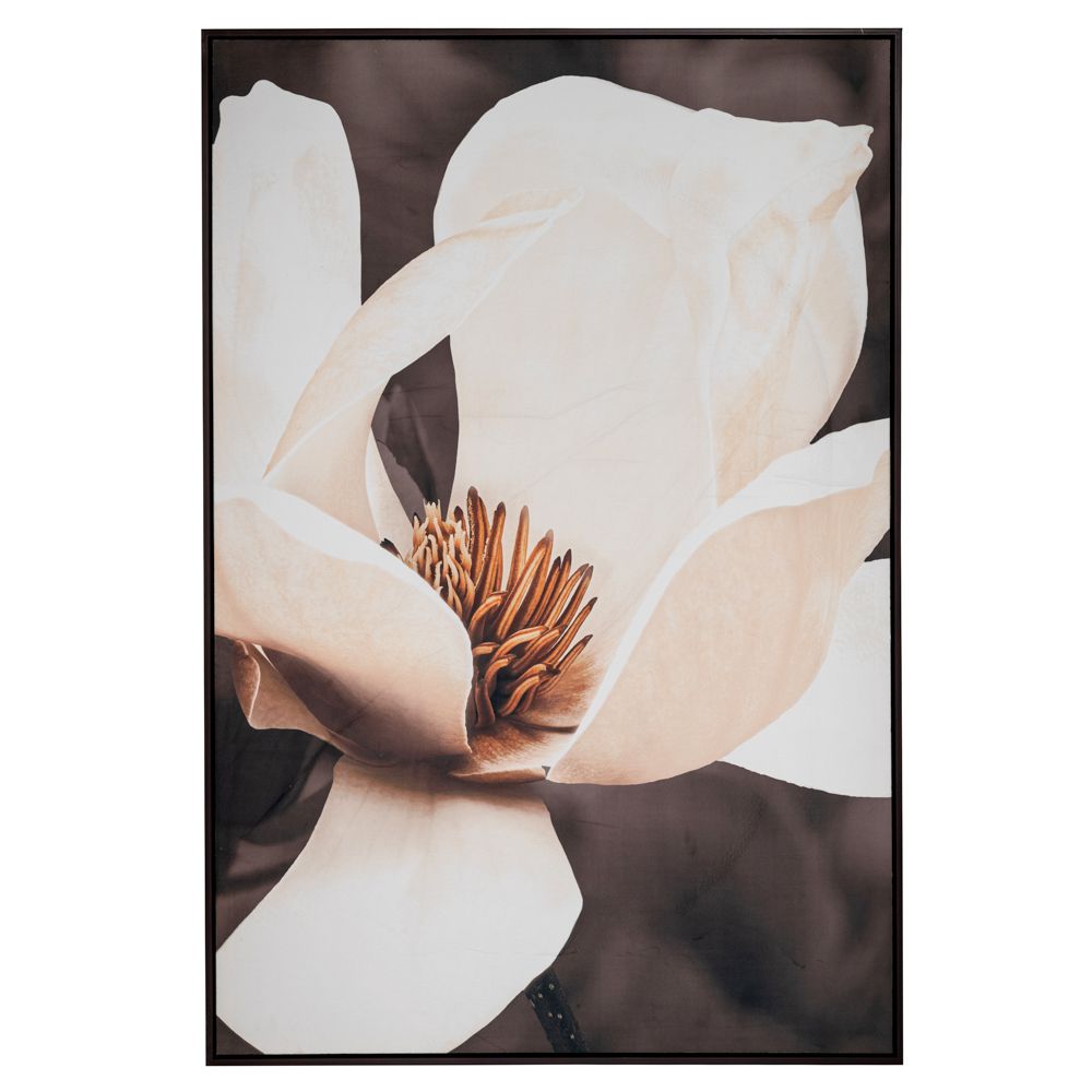 Magnolia Πίνακας σε Τυπωμένο Καμβά με Μαύρη Κορνίζα 83x123εκ.