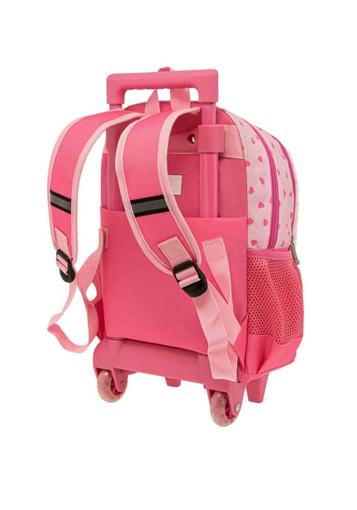 POLO σακίδιο TROLLEY JUNIOR με γατάκια ροζ 901041-8229