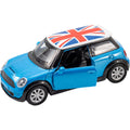 Gounaridis Ρετρό Mini Cooper Pullback Όχημα με Πόρτες 12εκ. Μπλε