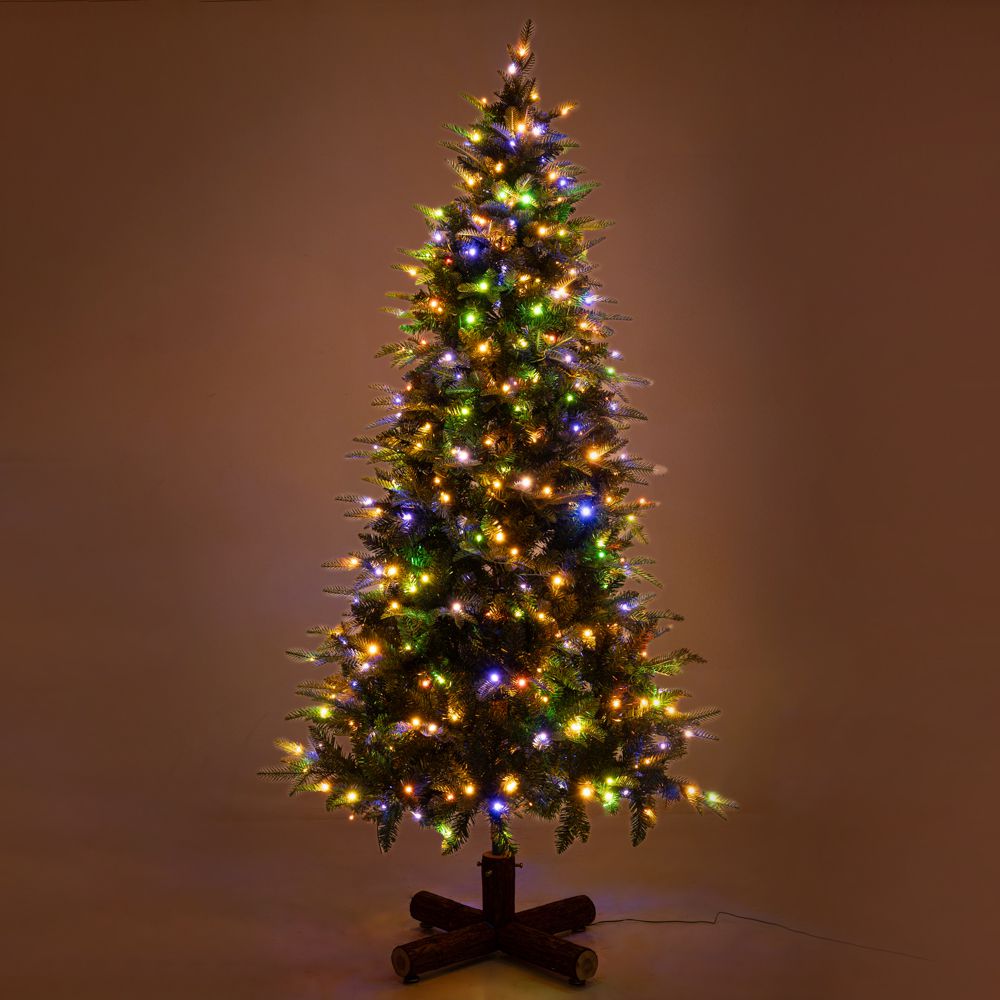 Δέντρο Pre Lit Noble Fir 180εκ. με 250 RGB Led Λευκά &amp; Πολύχρωμα Λαμπάκια
