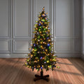 Δέντρο Pre Lit Noble Fir 210εκ. με 400 RGB Led Λευκά &amp; Πολύχρωμα Λαμπάκια