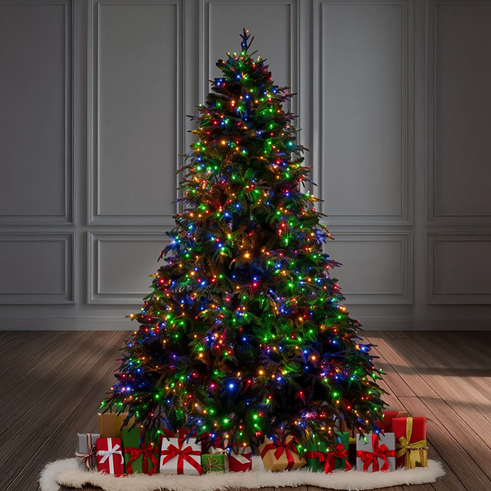 Δέντρο Pre Lit Franklin Fir 210εκ. με 1500 RGB Led Λευκά &amp; Πολύχρωμα Λαμπάκια