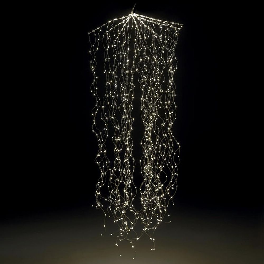 1152 Microled Θερμό Φως με Χρυσό Καλώδιο 240εκ. σε Σχήμα Χταπόδι Εσωτ/Εξωτερικού Χώρου IP44