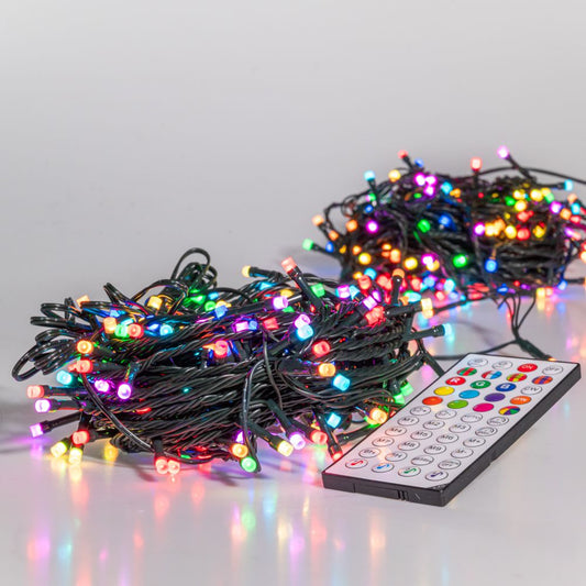 200 Led Λαμπάκια με Controller Εναλλαγής Πράσινο Καλώδιο 20μέτρα