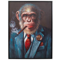 Πίνακας Χειροποίητος Gorilla σε Μαύρη Κορνίζα 94x123εκ. (90x120)