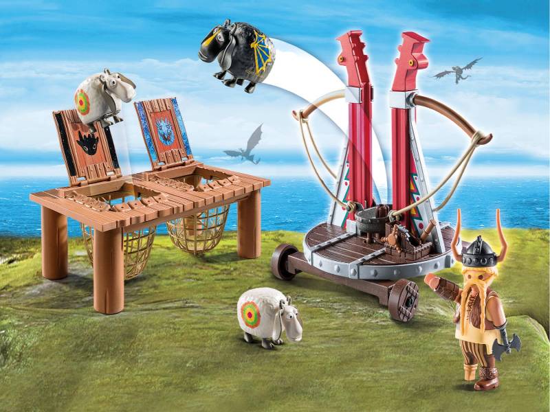 Playmobil Dragons Ο Σκόρδος Με Καταπέλτη Προβάτων 9461
