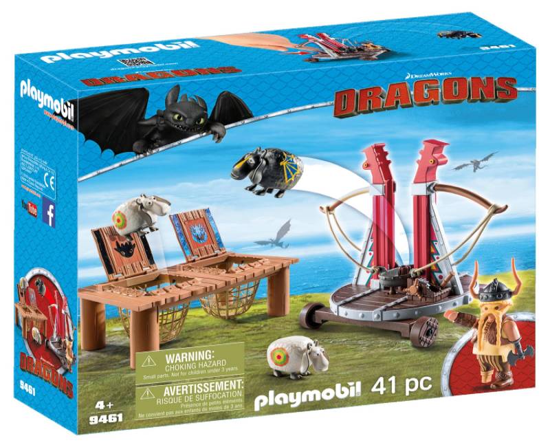 Playmobil Dragons Ο Σκόρδος Με Καταπέλτη Προβάτων 9461