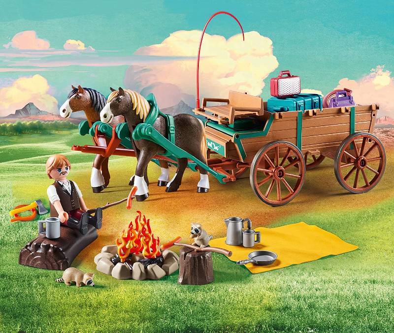 Playmobil Spirit Ο Πατέρας Της Lucky Με Την Αμαξά Του 9477