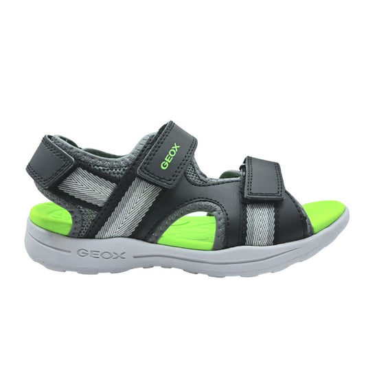 Geox J Vanitt Boy J555XB 01454 C0016 Πέδιλο για αγόρι Black\Green