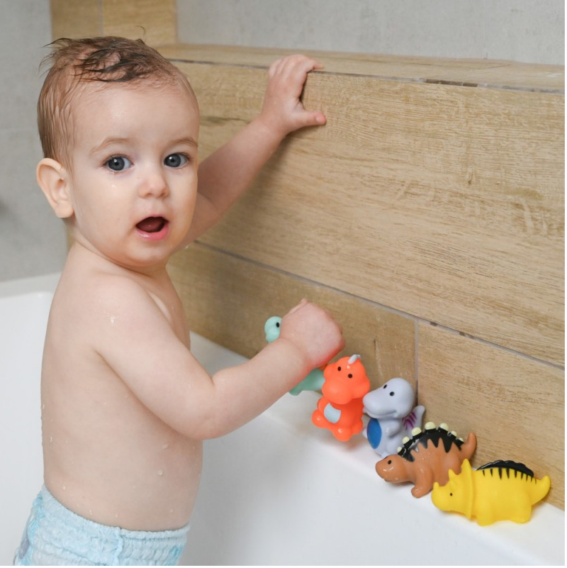 Akuku Παιχνίδια Μπάνιου Μπουγελοφατσάκια Δεινόσαυροι (Σετ των 5) A0169