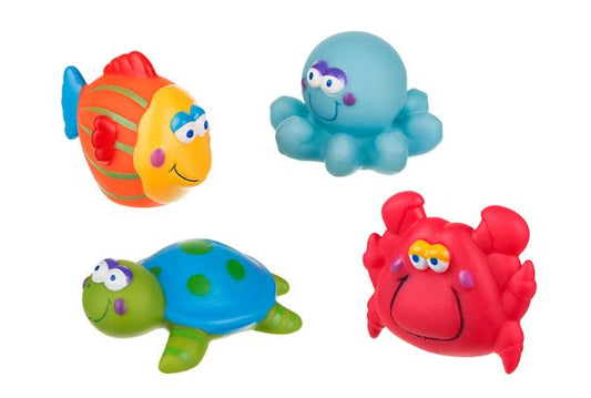 Akuku Παιχνίδια μπάνιου Μπουγελοφατσάκια (σετ των 4) A0362
