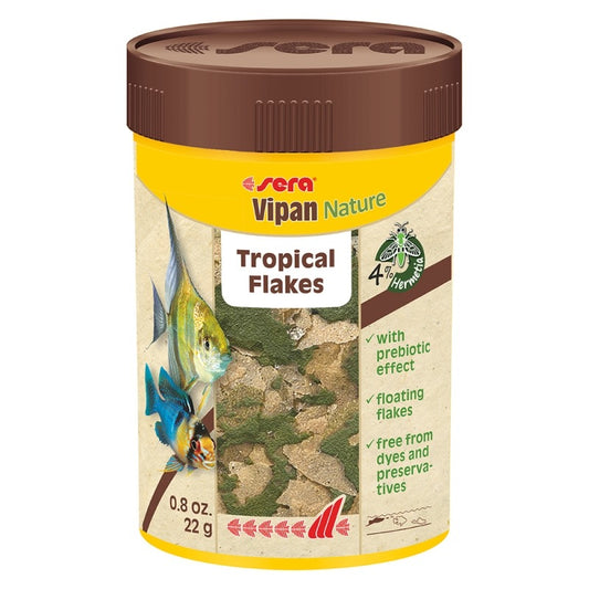 Sera Vipan Nature 250ml Βασική Τροφή Για Τροπικά Ψάρια σε Νιφάδες
