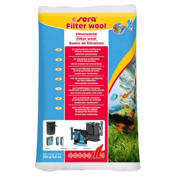 Sera Filter Wool Υαλοβάμβακας Φίλτρο Ενυδρείου 250gr